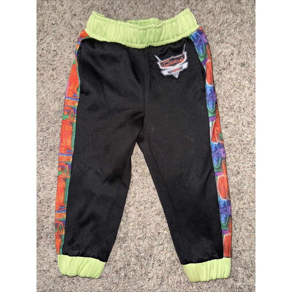 Vintage Y2K Disney Cars Sweatpants joggers Neon Toddler 2T